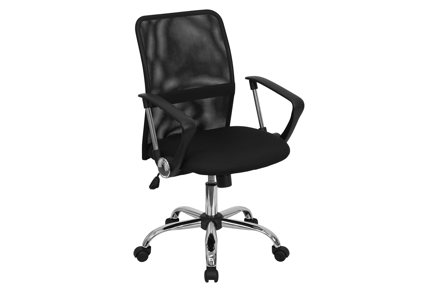 BLNK - Jenkins Mid-Back Mesh Swivel Task Office Chair with Lumbar Support Band and Arms