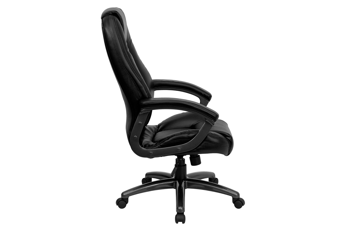 BLNK - Jules LeatherSoft High-Back Executive Swivel Ergonomic Office Chair with Deep Curved Lumbar and Arms