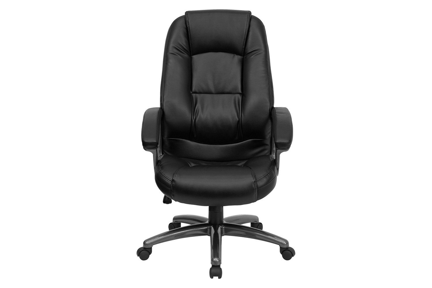 BLNK - Jules LeatherSoft High-Back Executive Swivel Ergonomic Office Chair with Deep Curved Lumbar and Arms