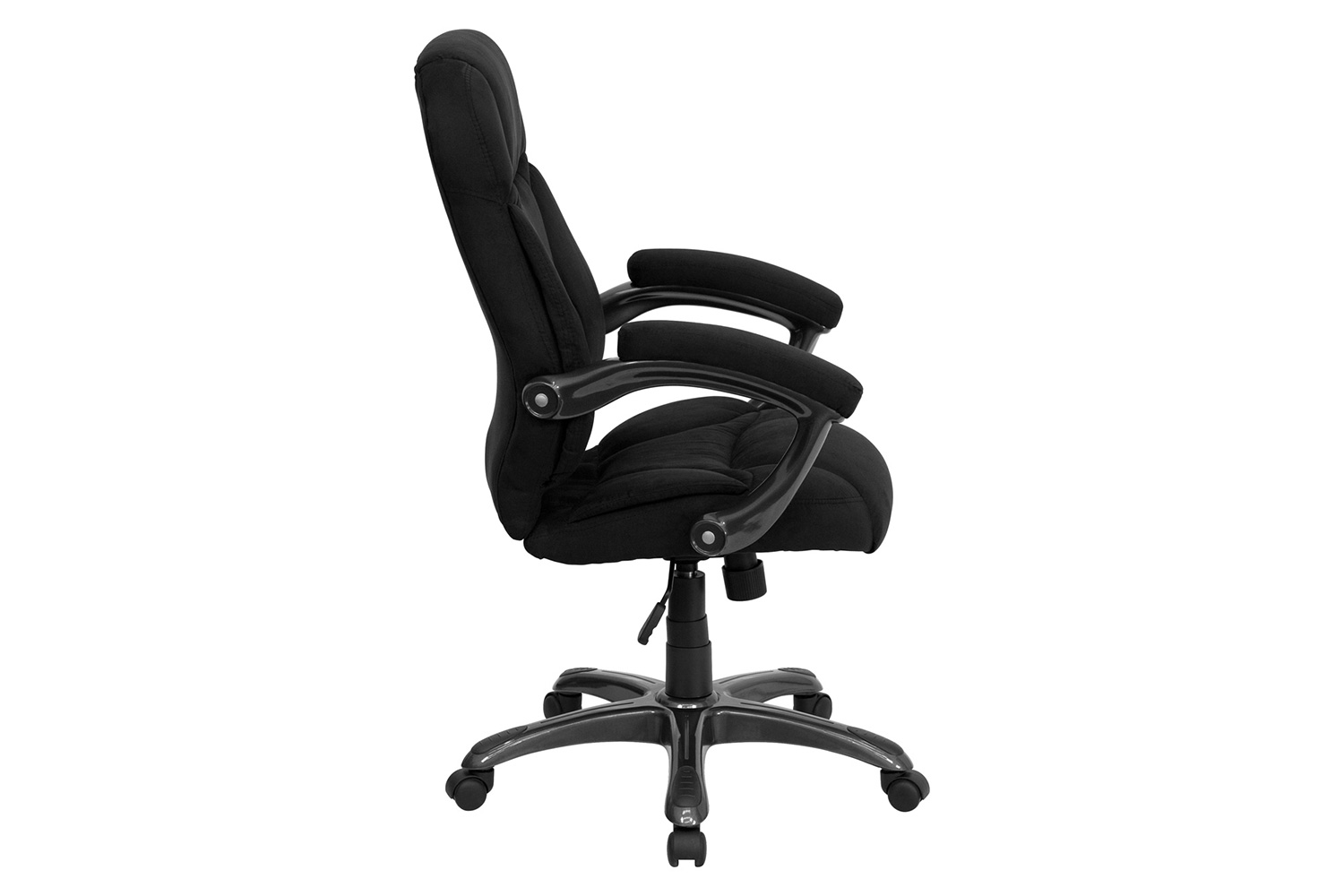 BLNK Jessie Microfiber High-Back Contemporary Executive Swivel Ergonomic Office Chair with Arms - Black