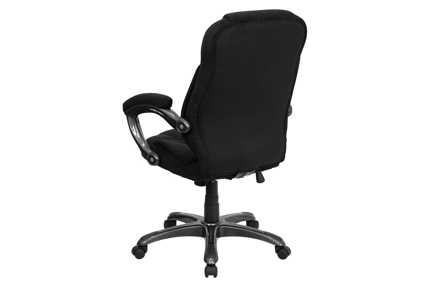 BLNK Jessie Microfiber High-Back Contemporary Executive Swivel Ergonomic Office Chair with Arms - Black