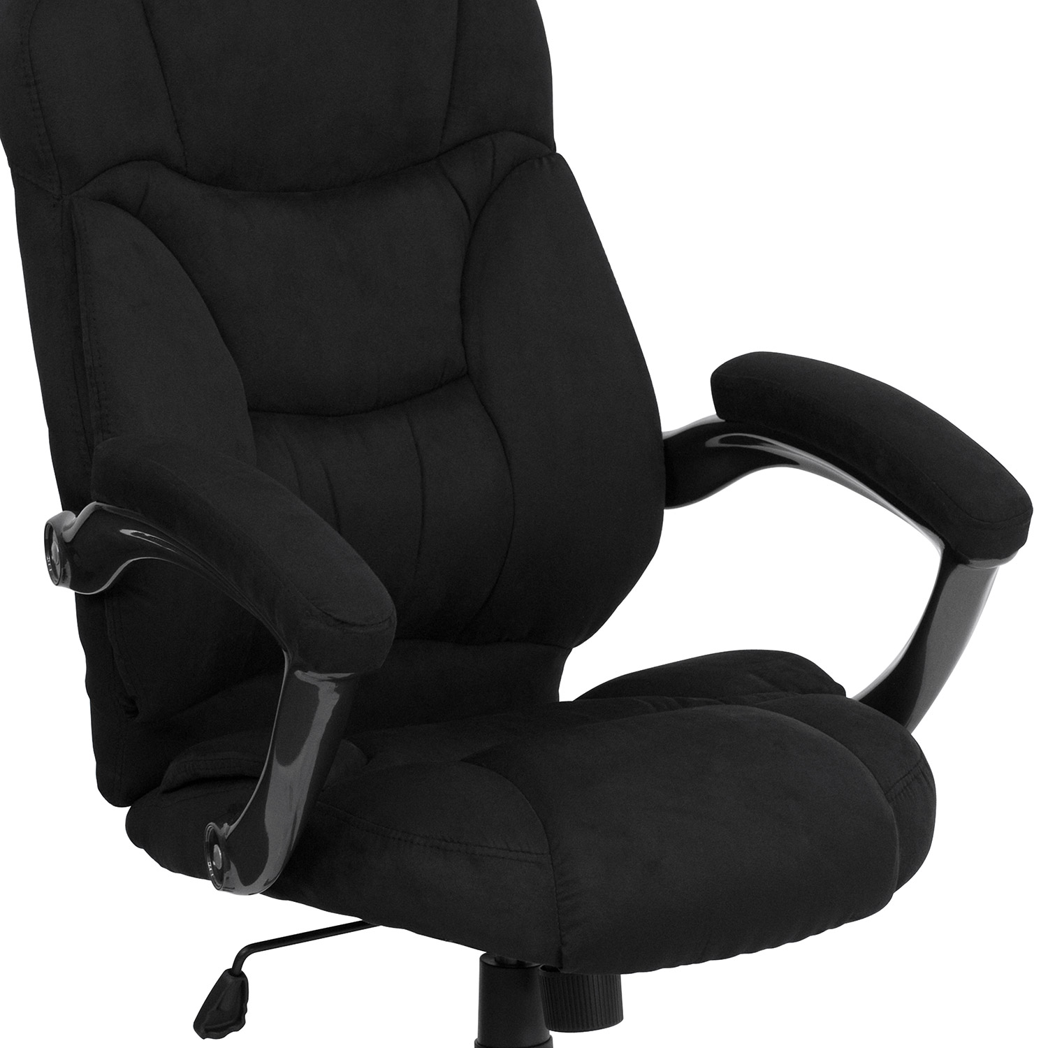 BLNK Jessie Microfiber High-Back Contemporary Executive Swivel Ergonomic Office Chair with Arms - Black