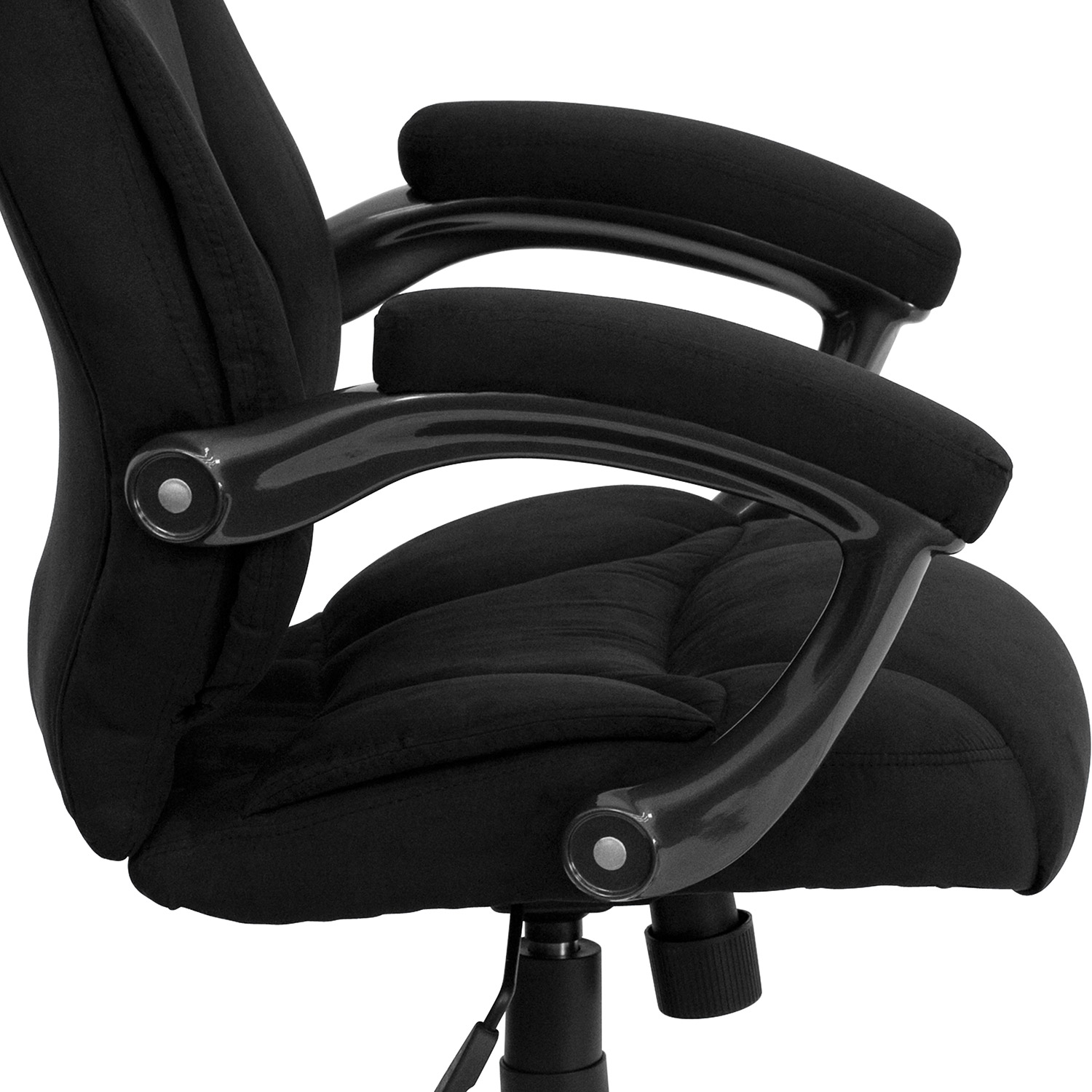 BLNK Jessie Microfiber High-Back Contemporary Executive Swivel Ergonomic Office Chair with Arms - Black