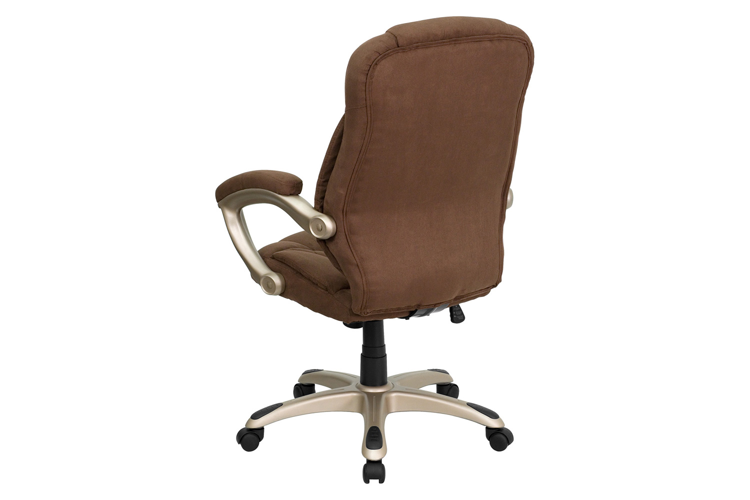 BLNK Jessie Microfiber High-Back Contemporary Executive Swivel Ergonomic Office Chair with Arms - Brown