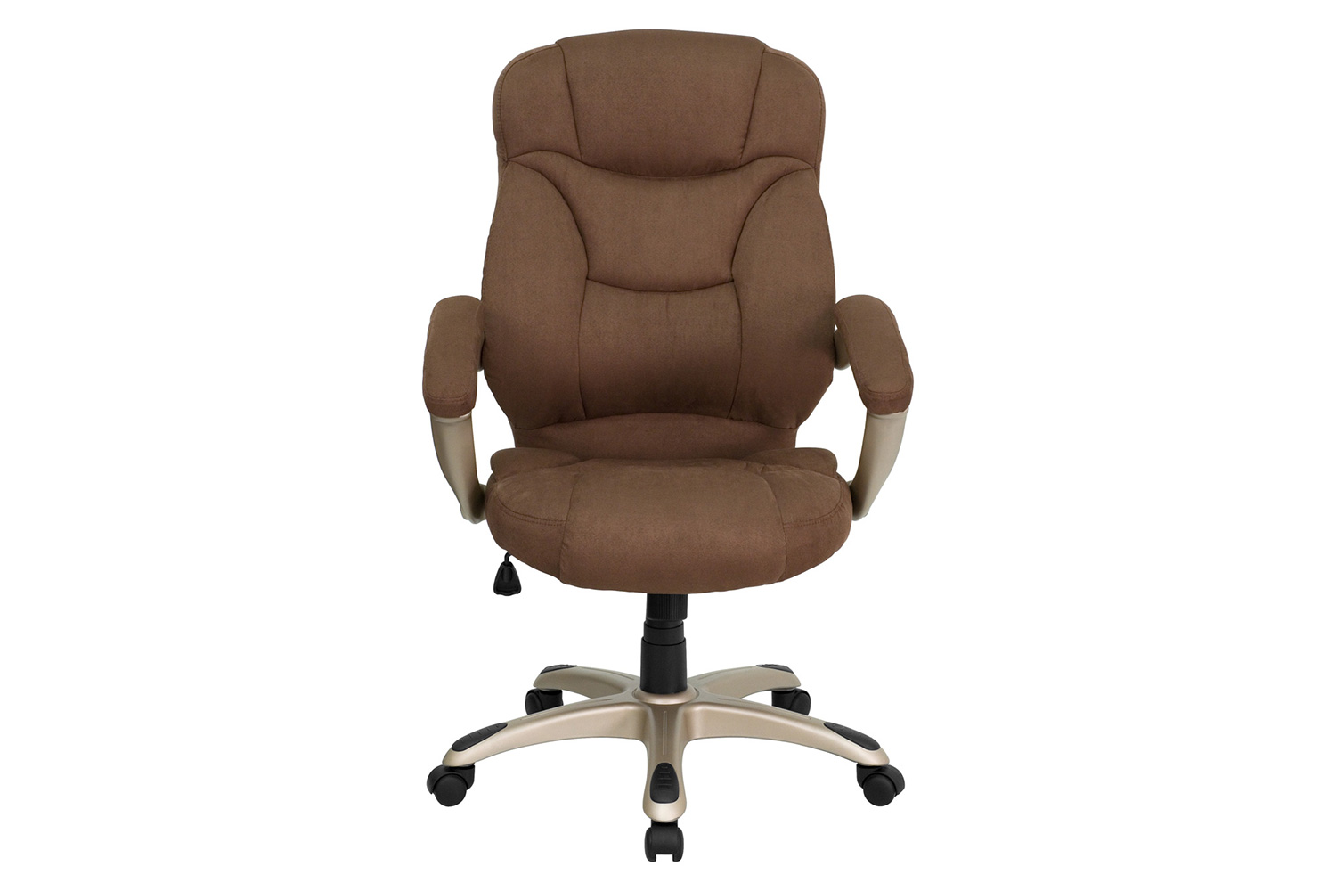 BLNK Jessie Microfiber High-Back Contemporary Executive Swivel Ergonomic Office Chair with Arms - Brown