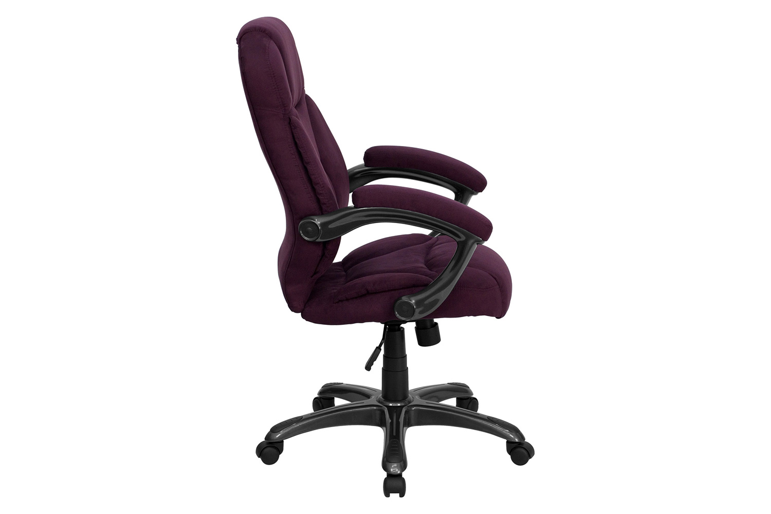 BLNK Jessie Microfiber High-Back Contemporary Executive Swivel Ergonomic Office Chair with Arms - Grape