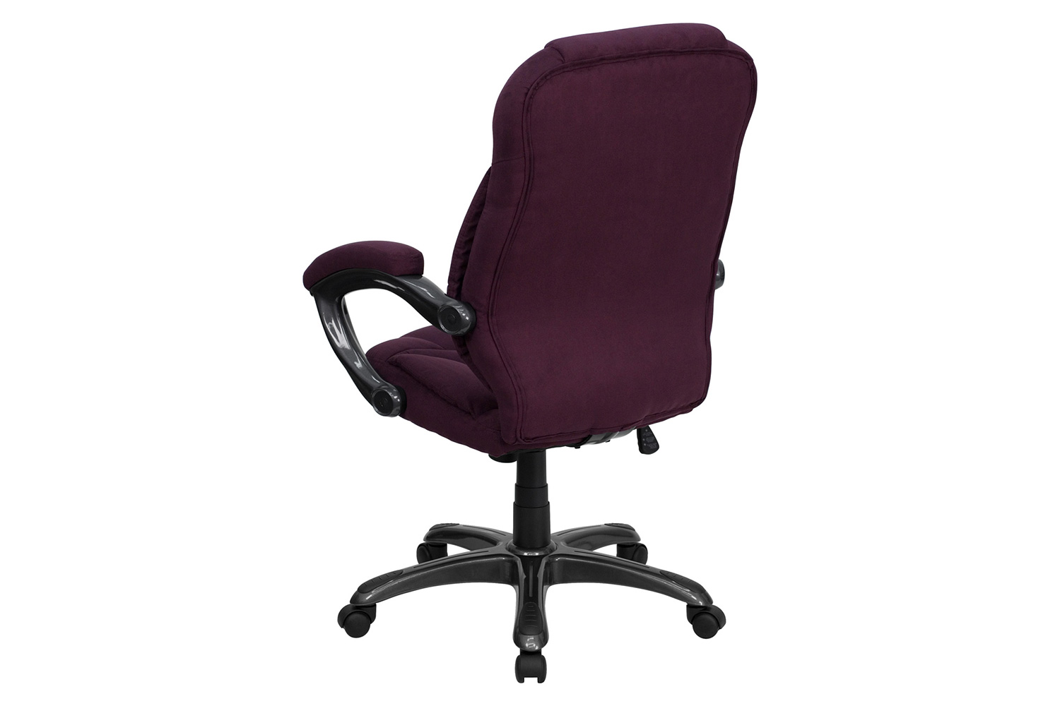 BLNK Jessie Microfiber High-Back Contemporary Executive Swivel Ergonomic Office Chair with Arms - Grape