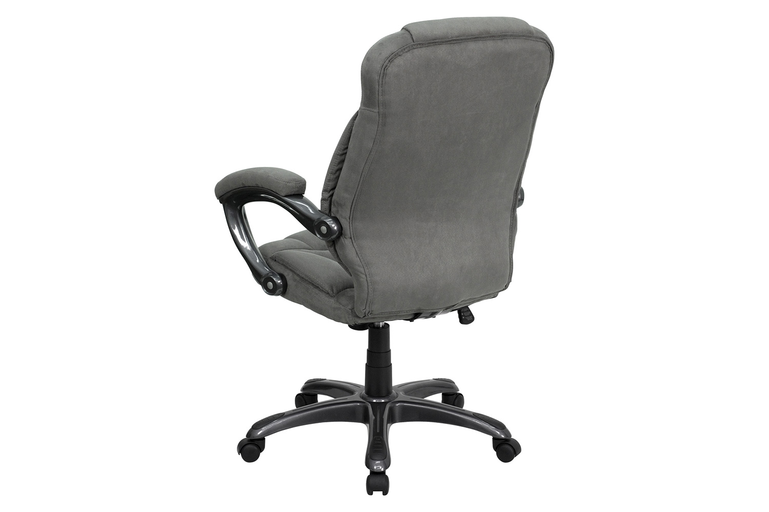 BLNK Jessie Microfiber High-Back Contemporary Executive Swivel Ergonomic Office Chair with Arms - Gray