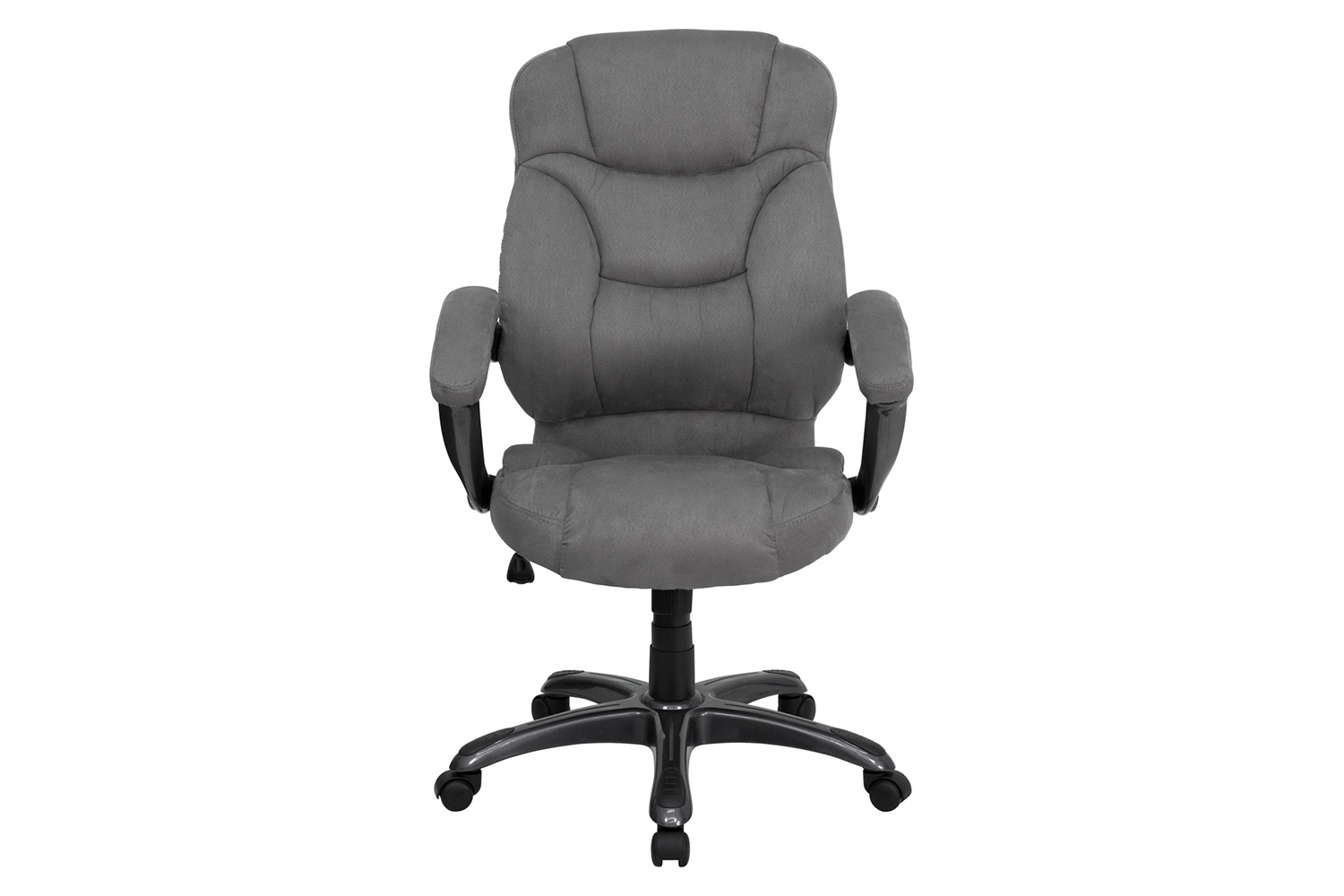 BLNK Jessie Microfiber High-Back Contemporary Executive Swivel Ergonomic Office Chair with Arms - Gray