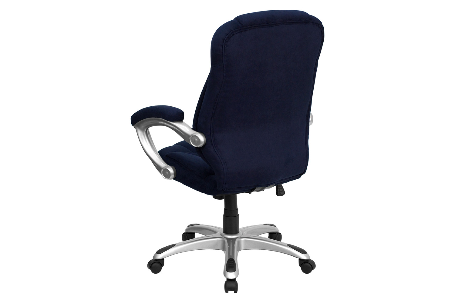 BLNK Jessie Microfiber High-Back Contemporary Executive Swivel Ergonomic Office Chair with Arms - Navy Blue