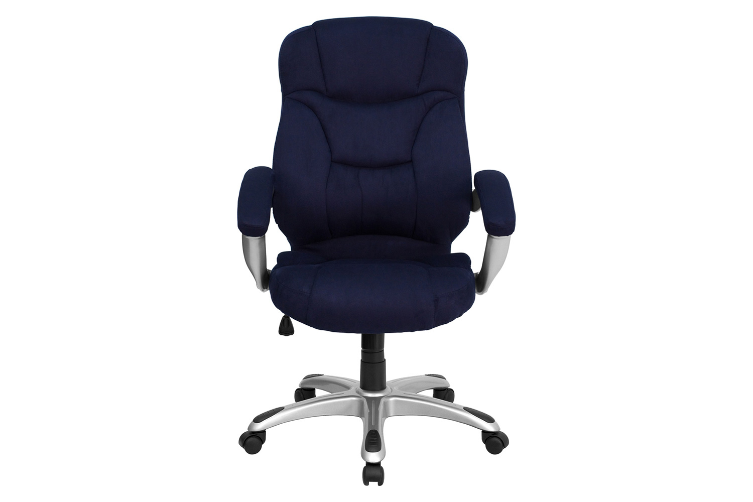 BLNK Jessie Microfiber High-Back Contemporary Executive Swivel Ergonomic Office Chair with Arms - Navy Blue