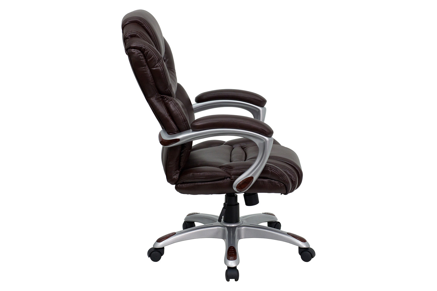 BLNK Stella LeatherSoft High-Back Executive Swivel Ergonomic Office Chair with Arms - Brown