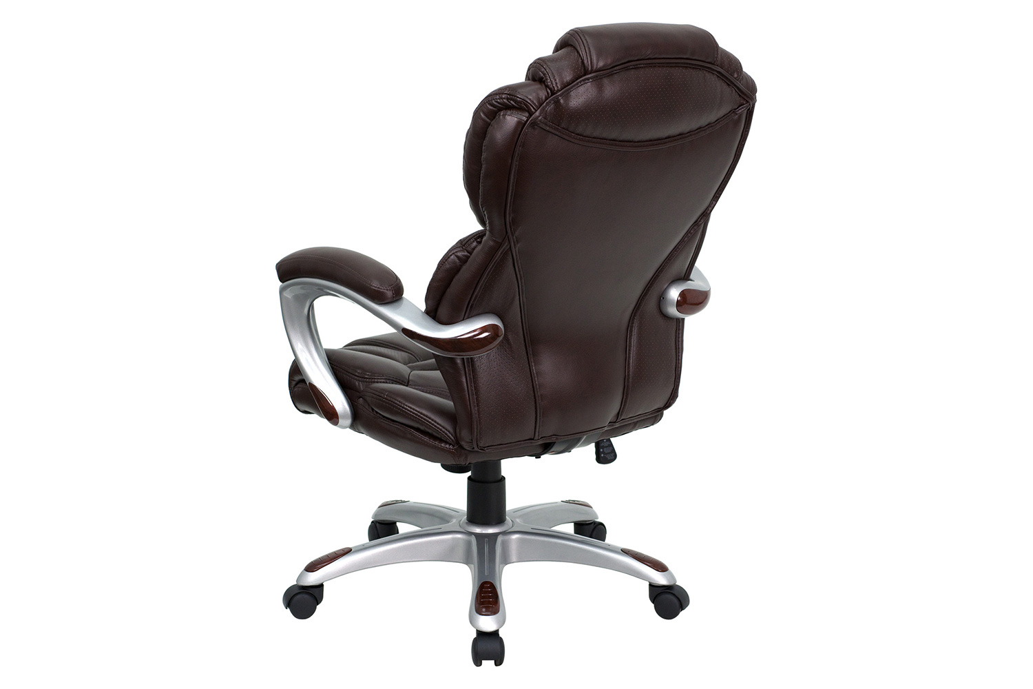 BLNK Stella LeatherSoft High-Back Executive Swivel Ergonomic Office Chair with Arms - Brown