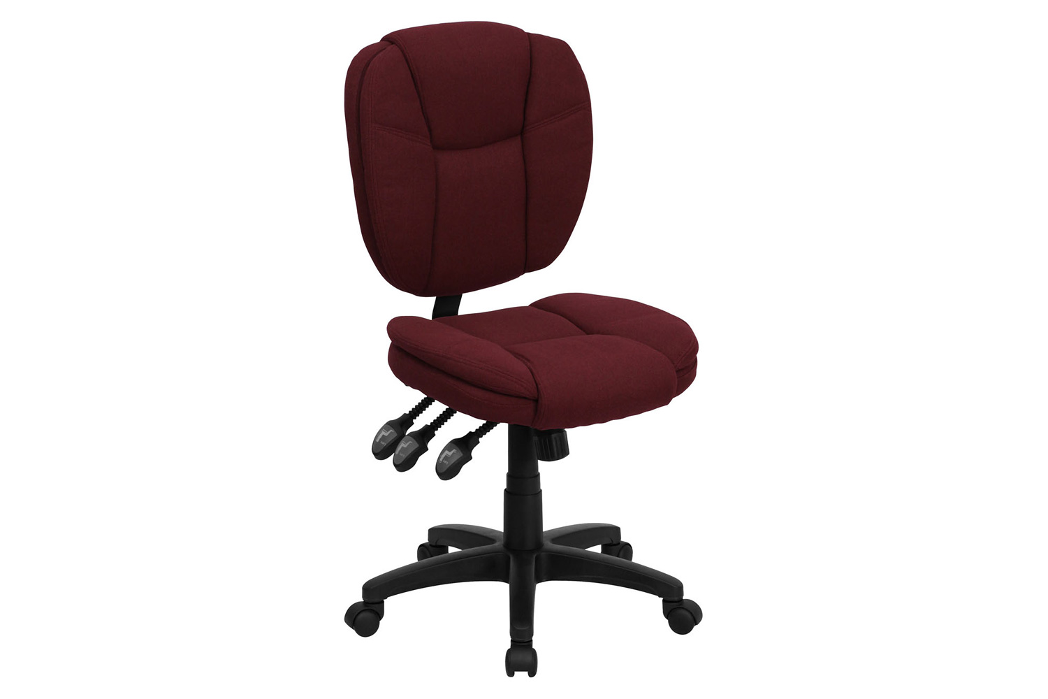 BLNK Caroline Fabric Multifunction Swivel Ergonomic Task Office Chair with Pillow Top Cushioning