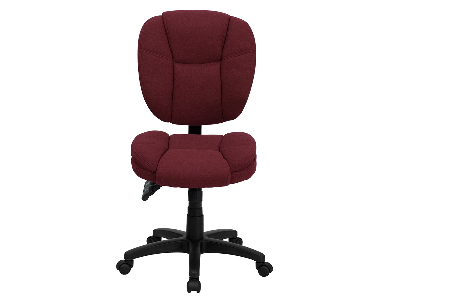 BLNK Caroline Fabric Multifunction Swivel Ergonomic Task Office Chair with Pillow Top Cushioning - Burgundy