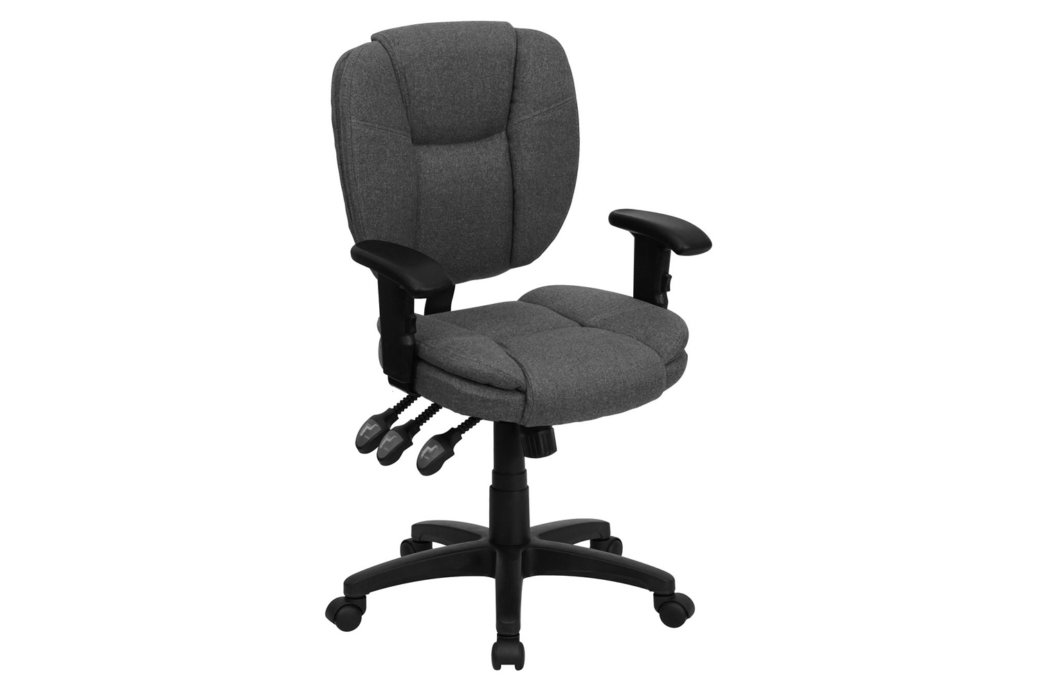 BLNK Caroline Fabric Multifunction Swivel Ergonomic Task Office Chair with Pillow Top Cushioning