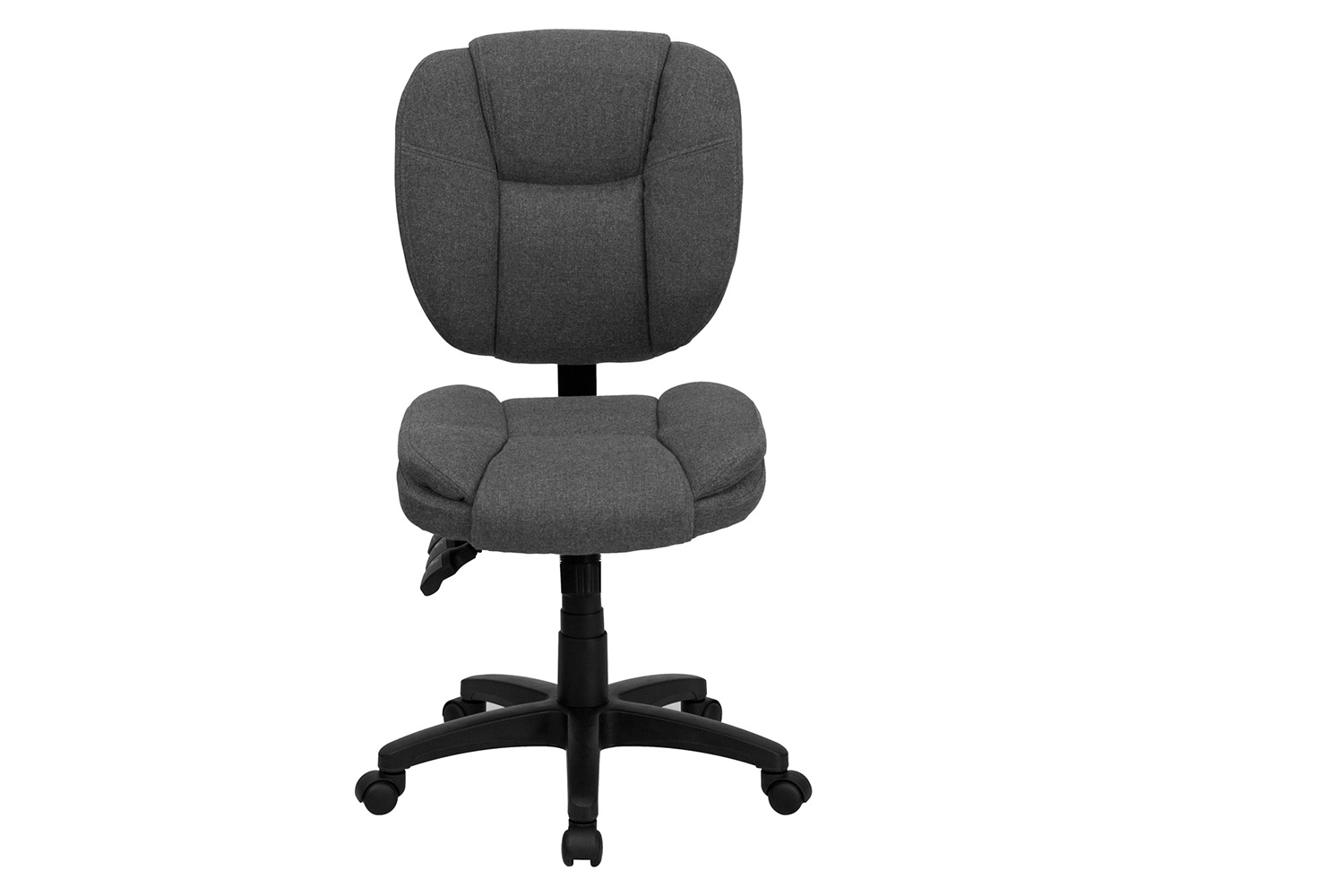 BLNK Caroline Fabric Multifunction Swivel Ergonomic Task Office Chair with Pillow Top Cushioning - Gray