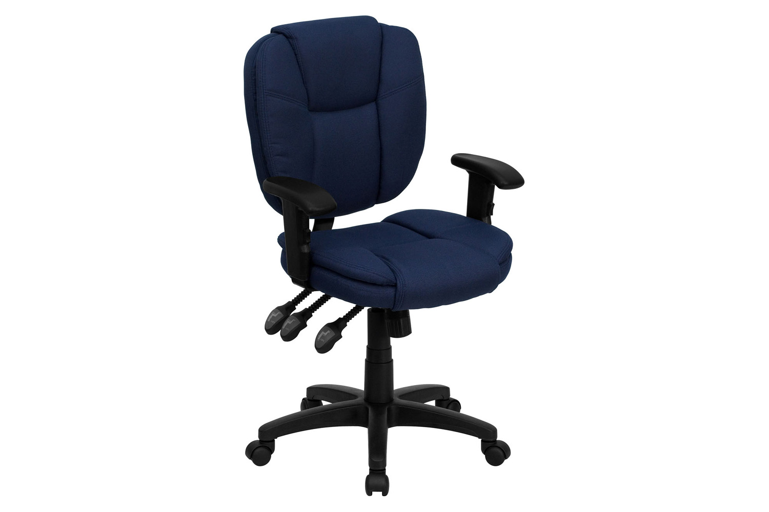 BLNK Caroline Fabric Multifunction Swivel Ergonomic Task Office Chair with Pillow Top Cushioning