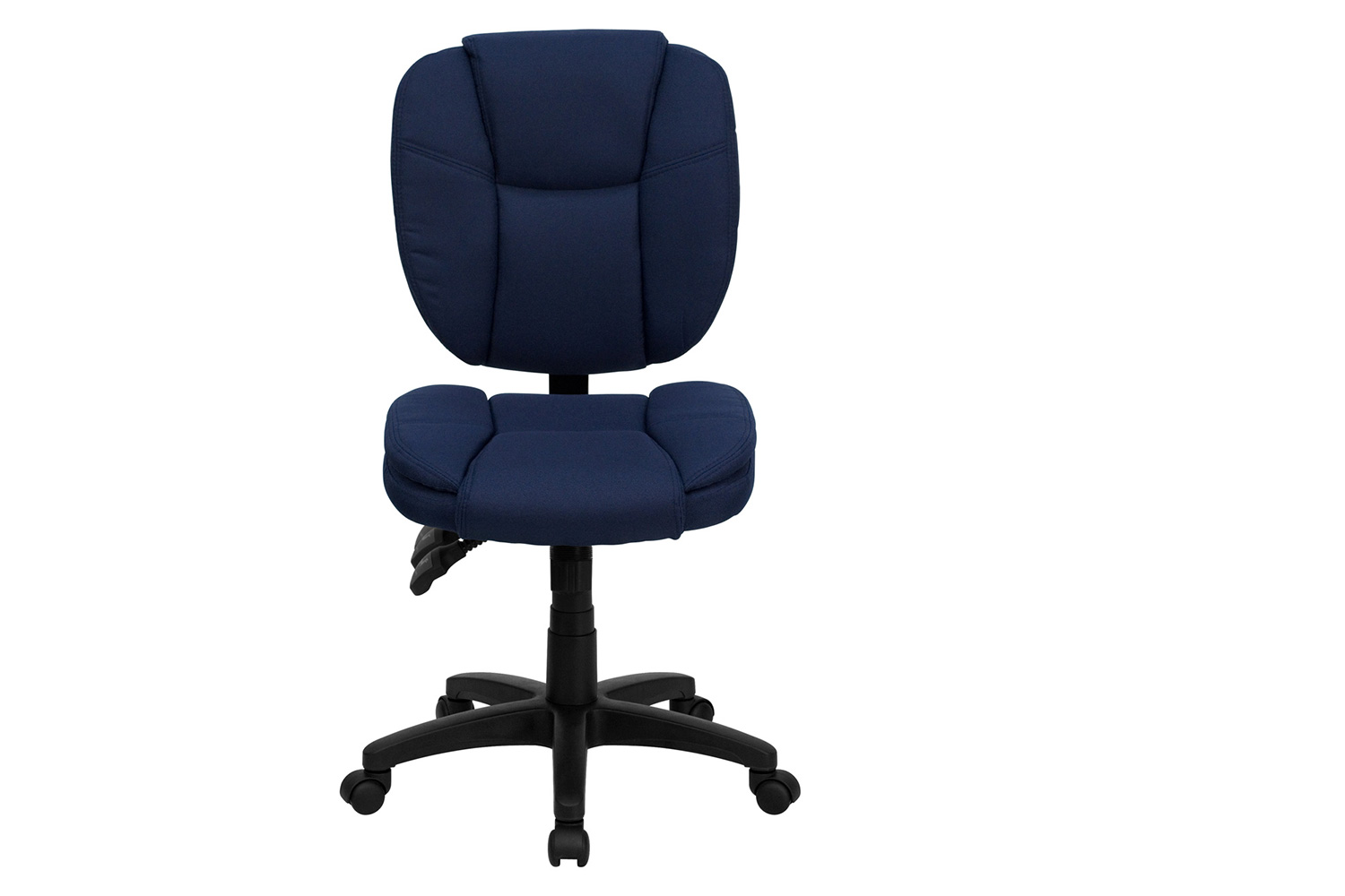 BLNK Caroline Fabric Multifunction Swivel Ergonomic Task Office Chair with Pillow Top Cushioning - Navy Blue