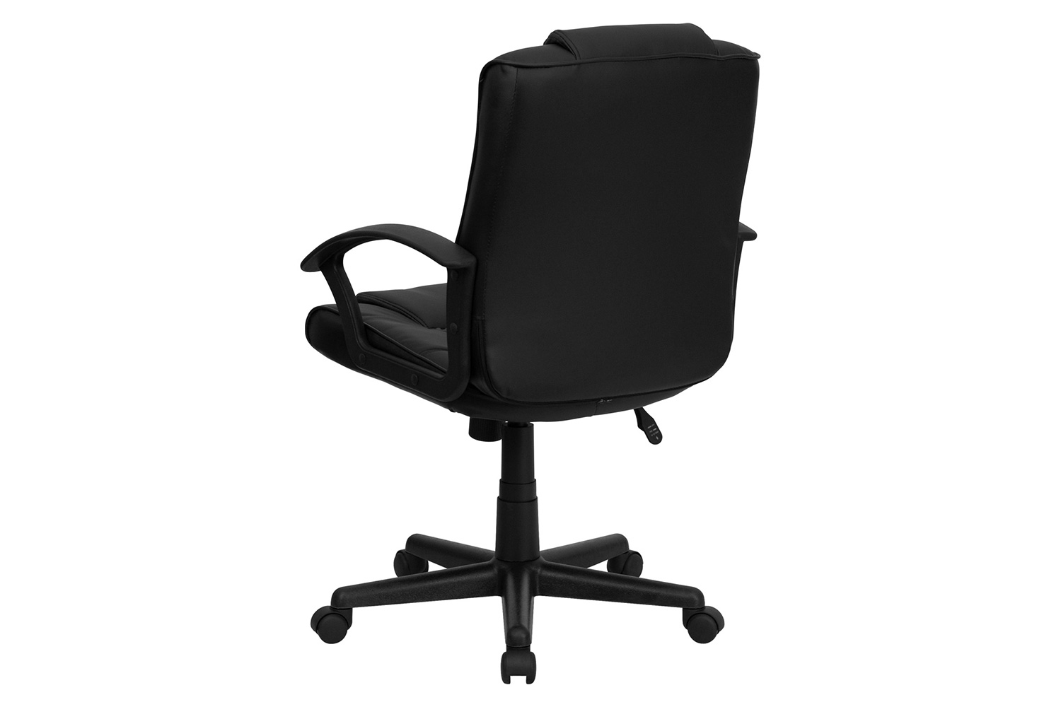 BLNK - Lindon LeatherSoft Mid-Back Swivel Task Office Chair with Arms