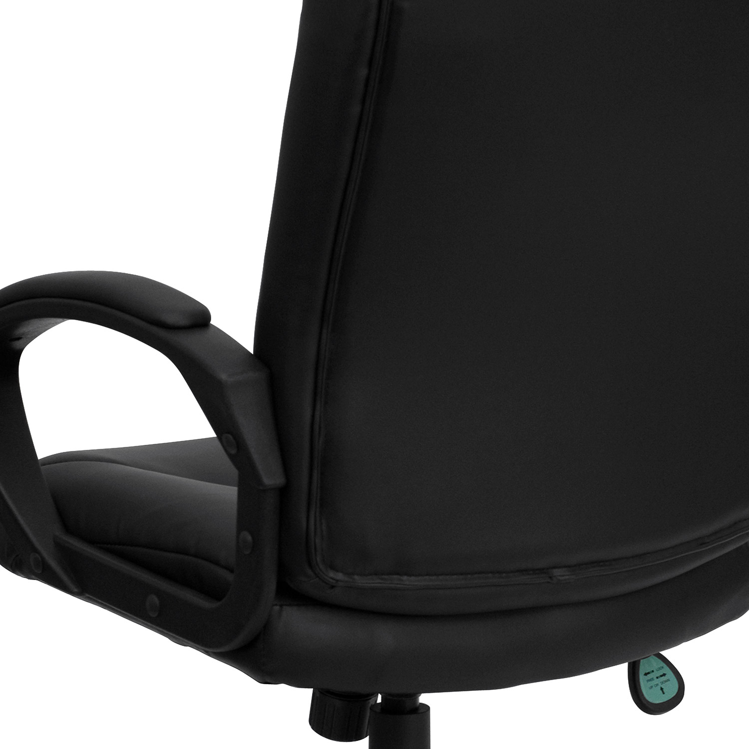 BLNK - Chelsea LeatherSoft Mid-Back Executive Swivel Office Chair with Three Line Horizontal Stitch Back and Arms