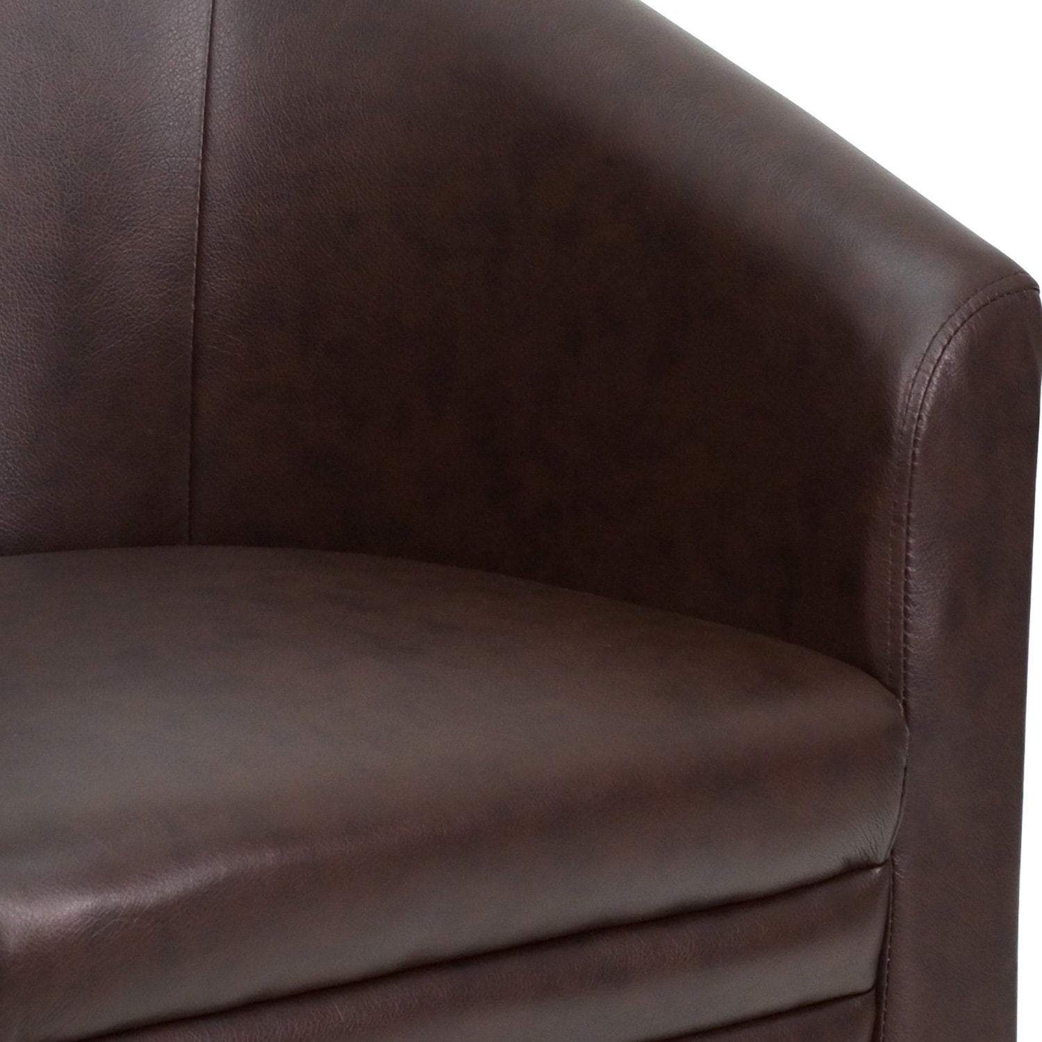 BLNK™ - Lauren LeatherSoft Barrel-Shaped Guest Chair with Front Panel