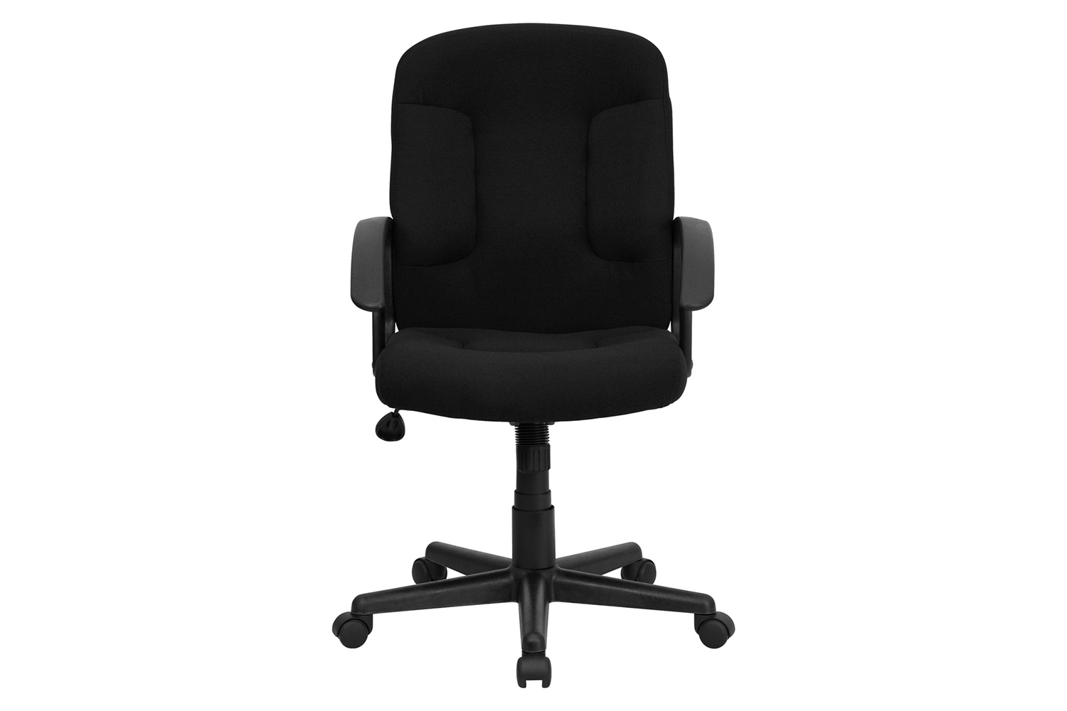 BLNK Garver Fabric Mid-Back Executive Swivel Office Chair with Nylon Arms - Black