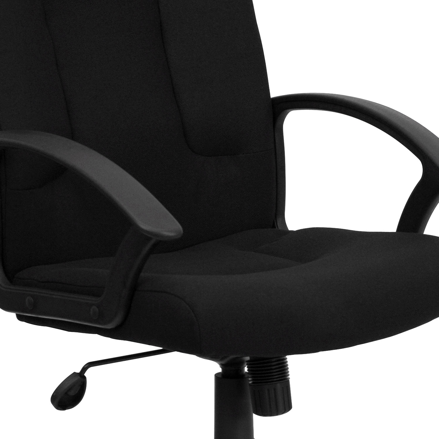 BLNK Garver Fabric Mid-Back Executive Swivel Office Chair with Nylon Arms - Black