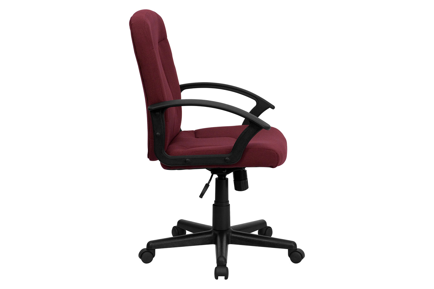 BLNK Garver Fabric Mid-Back Executive Swivel Office Chair with Nylon Arms - Burgundy