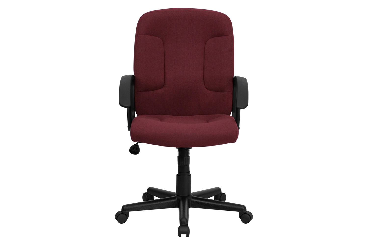 BLNK Garver Fabric Mid-Back Executive Swivel Office Chair with Nylon Arms - Burgundy