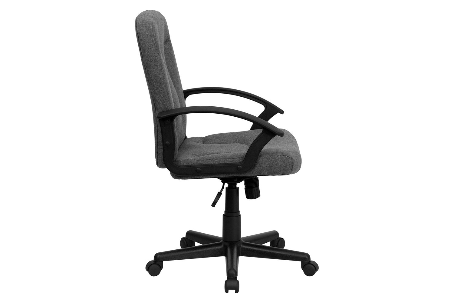 BLNK Garver Fabric Mid-Back Executive Swivel Office Chair with Nylon Arms - Gray