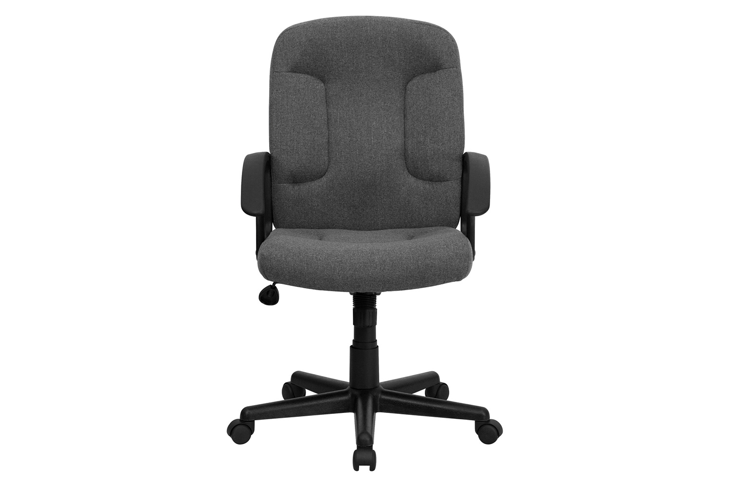 BLNK Garver Fabric Mid-Back Executive Swivel Office Chair with Nylon Arms - Gray