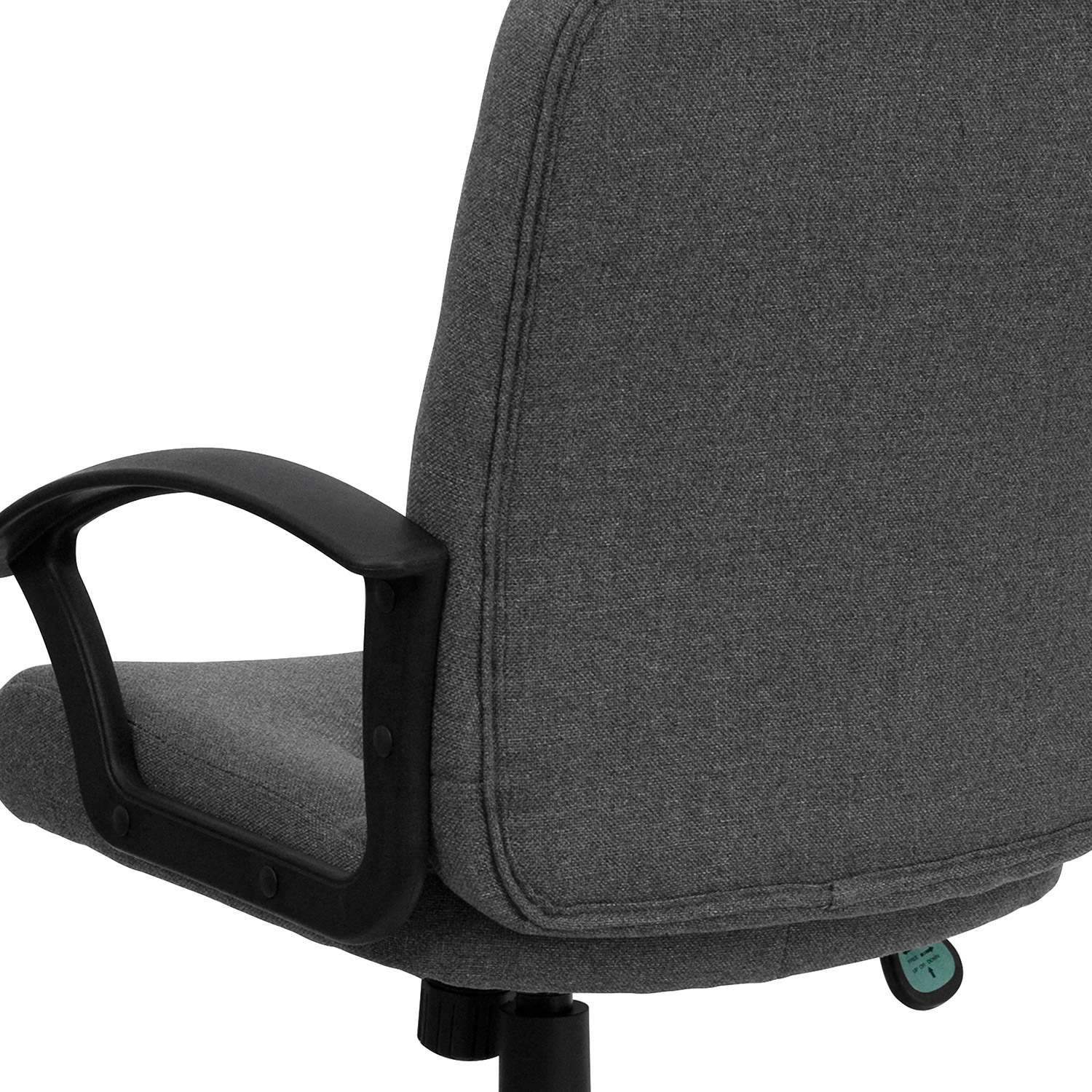 BLNK Garver Fabric Mid-Back Executive Swivel Office Chair with Nylon Arms - Gray