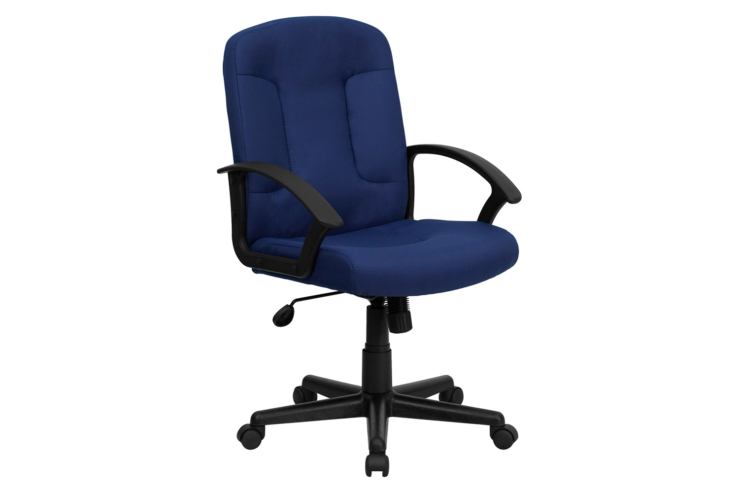 BLNK Garver Fabric Mid-Back Executive Swivel Office Chair with Nylon Arms - Navy