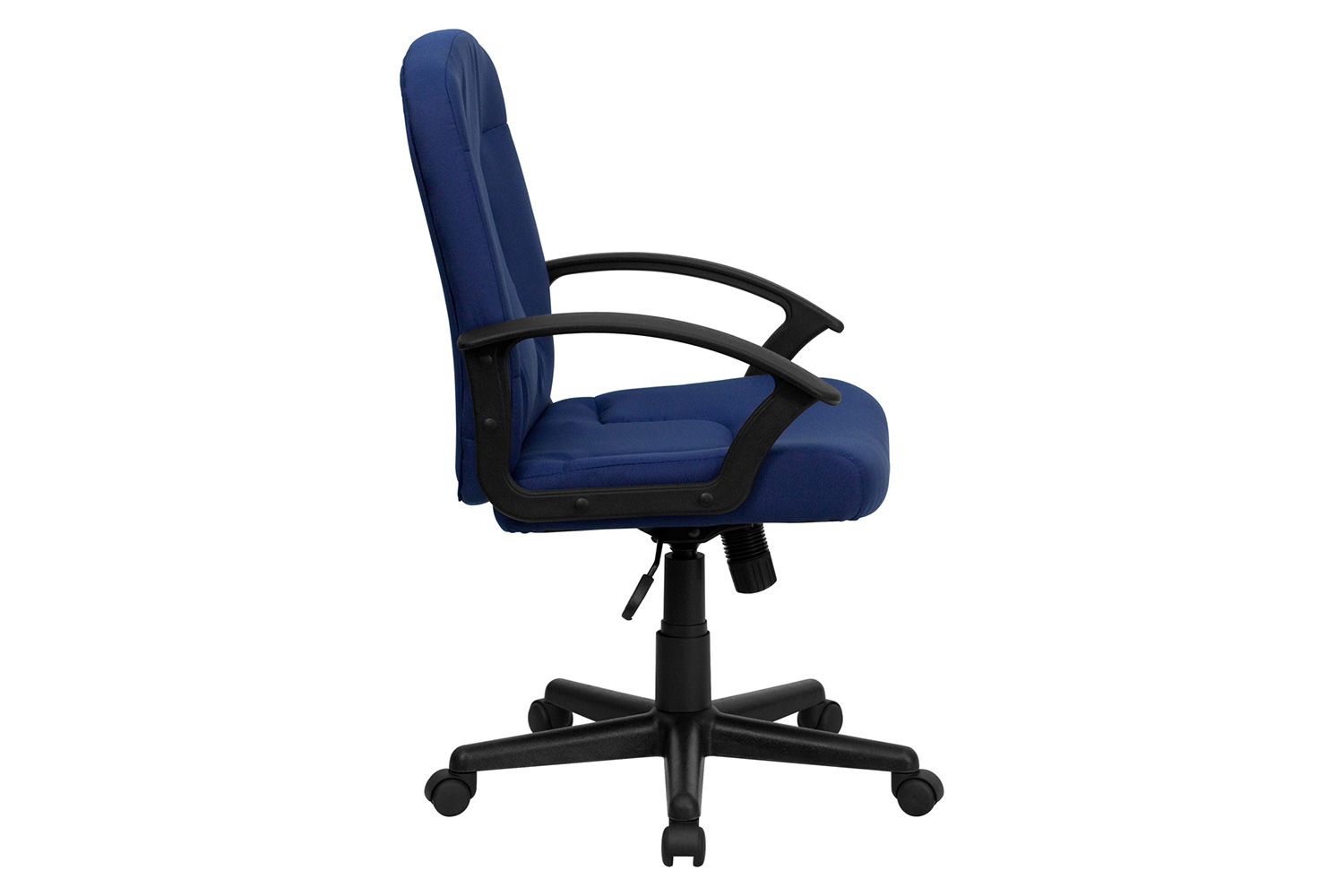 BLNK Garver Fabric Mid-Back Executive Swivel Office Chair with Nylon Arms - Navy