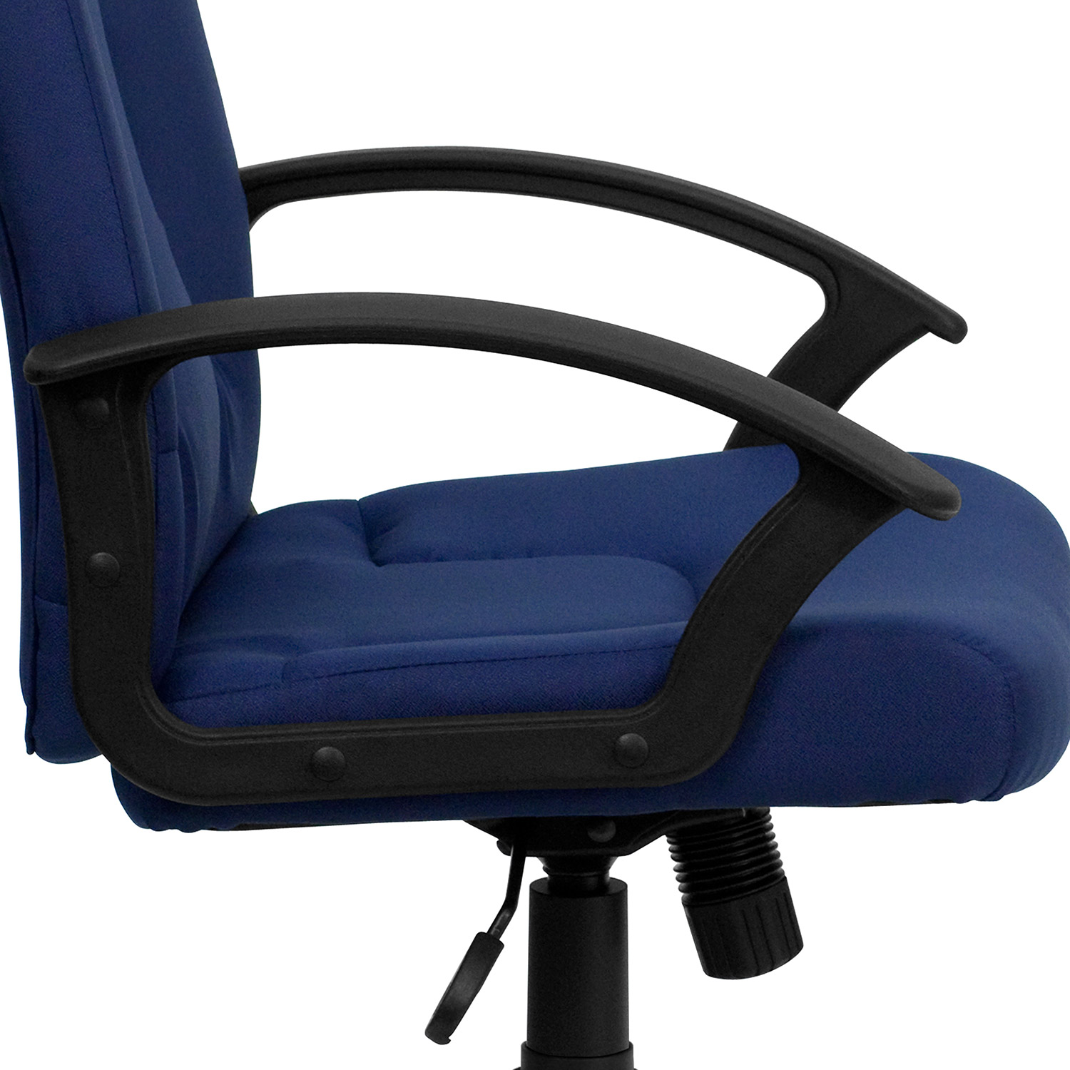 BLNK Garver Fabric Mid-Back Executive Swivel Office Chair with Nylon Arms - Navy