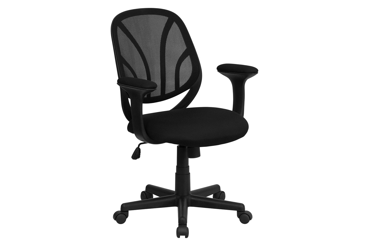 BLNK Y-GO Office Chair Mid-Back Mesh Swivel Task Office Chair - with Arms