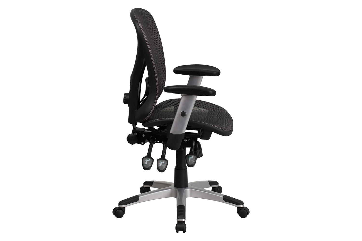 BLNK - Sam Mid-Back Mesh Multifunction Executive Swivel Ergonomic Office Chair with Adjustable Arms