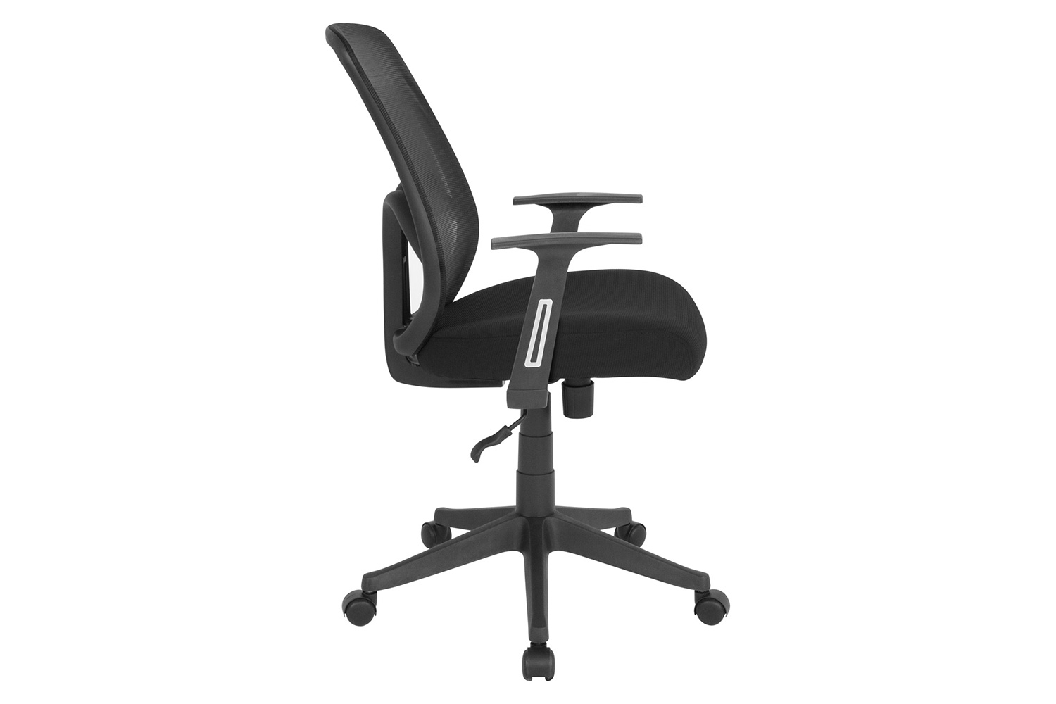 BLNK Salerno Series High-Back Black Mesh Office Chair - Black, with Arms