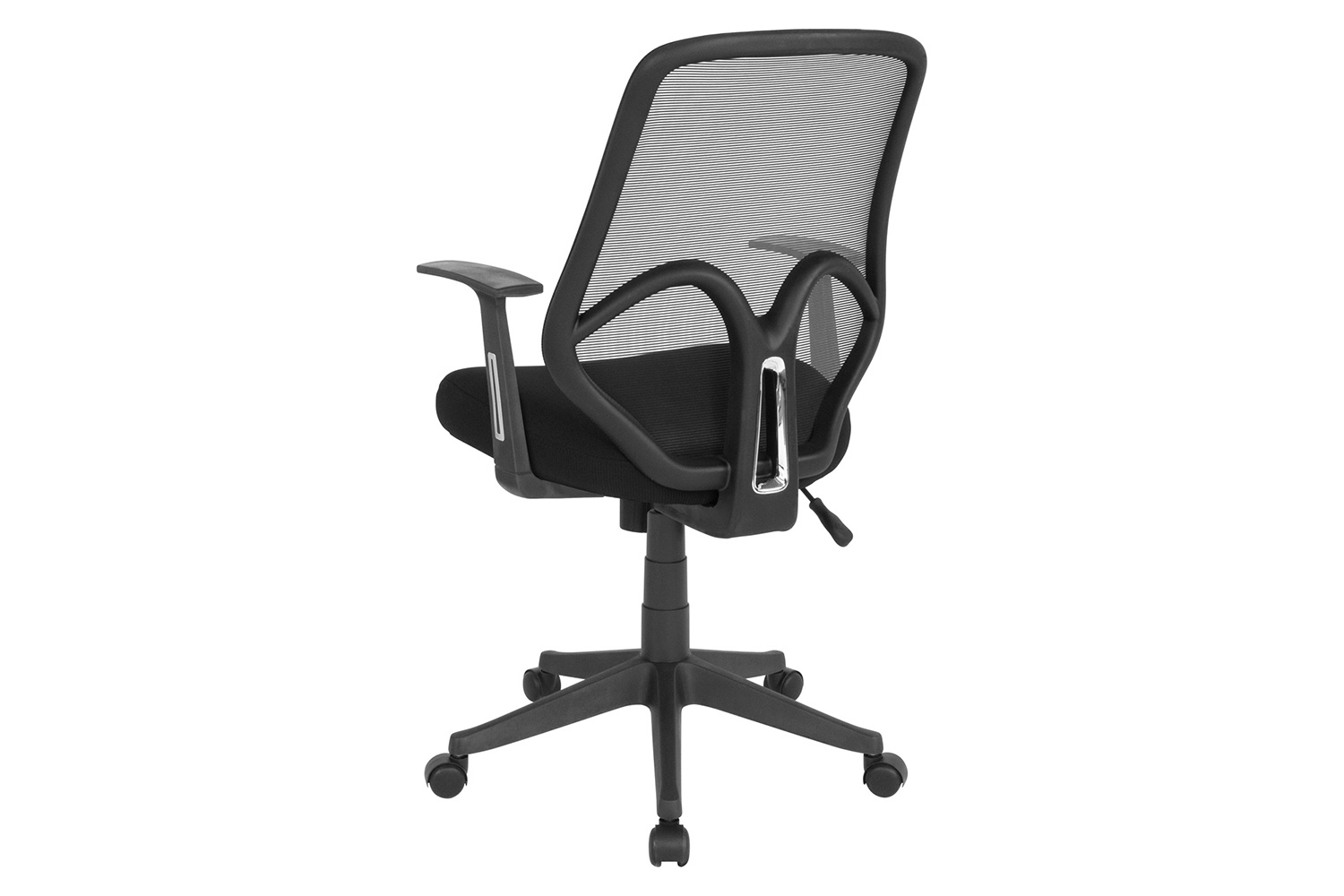 BLNK Salerno Series High-Back Black Mesh Office Chair - Black, with Arms