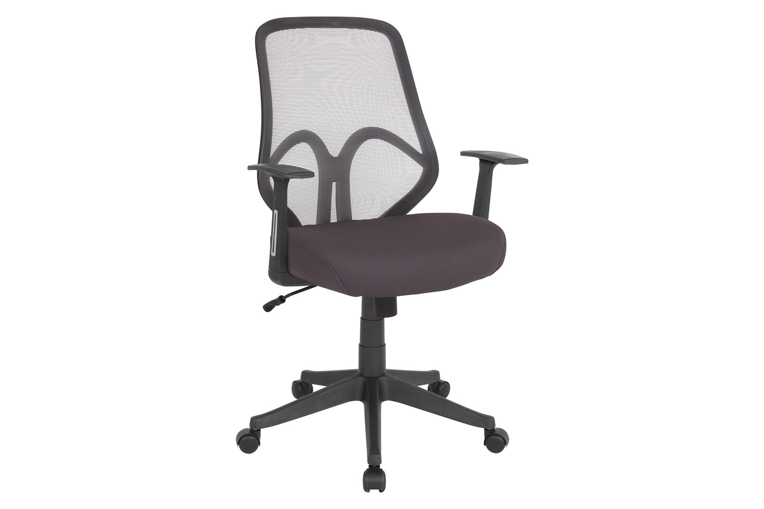 BLNK Salerno Series High-Back Black Mesh Office Chair - Dark Gray, with Arms