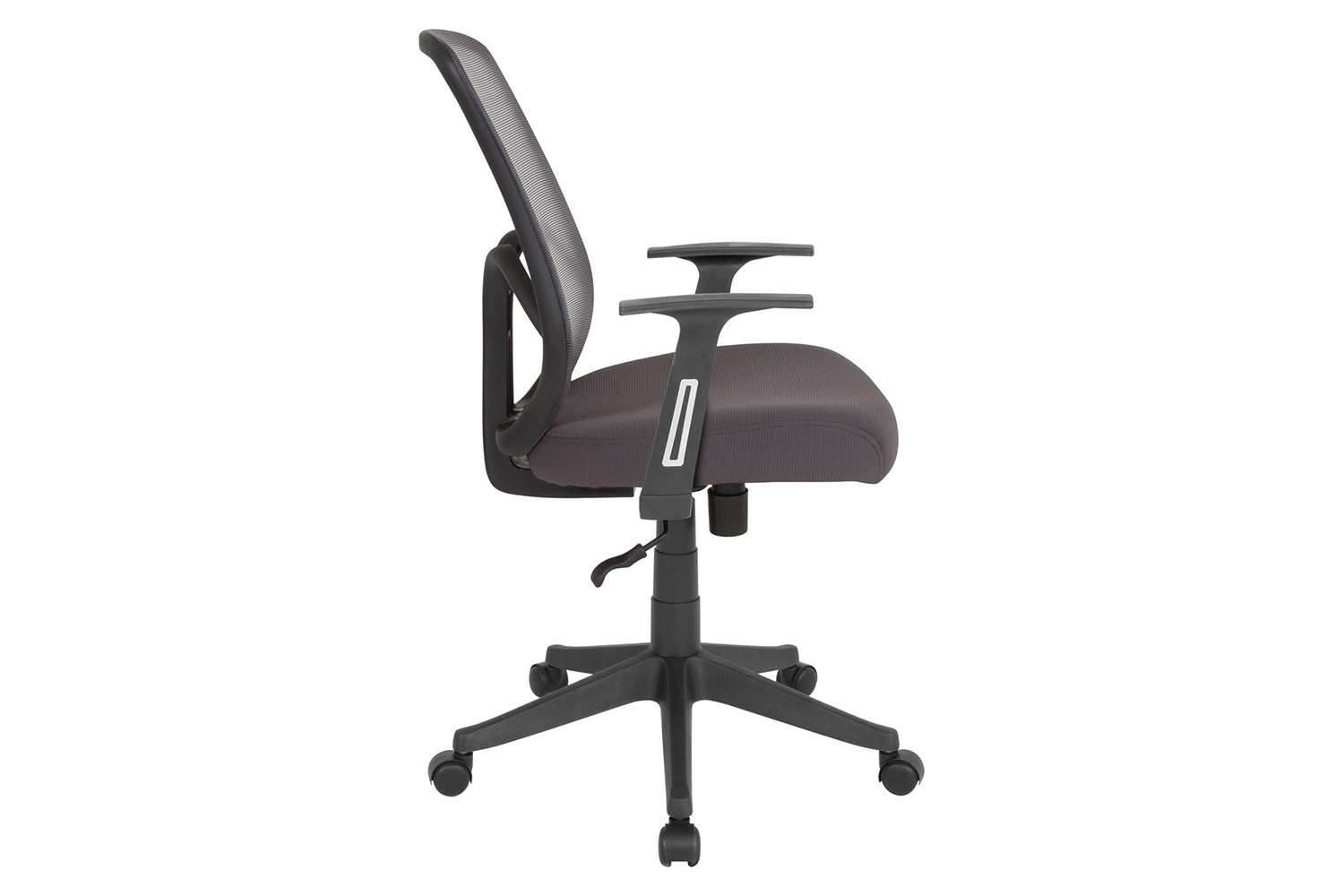 BLNK Salerno Series High-Back Black Mesh Office Chair - Dark Gray, with Arms