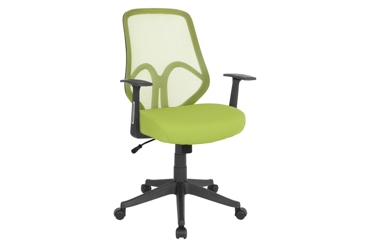 BLNK Salerno Series High-Back Black Mesh Office Chair - Green, with Arms