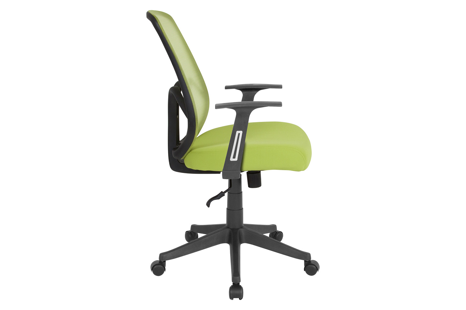 BLNK Salerno Series High-Back Black Mesh Office Chair - Green, with Arms