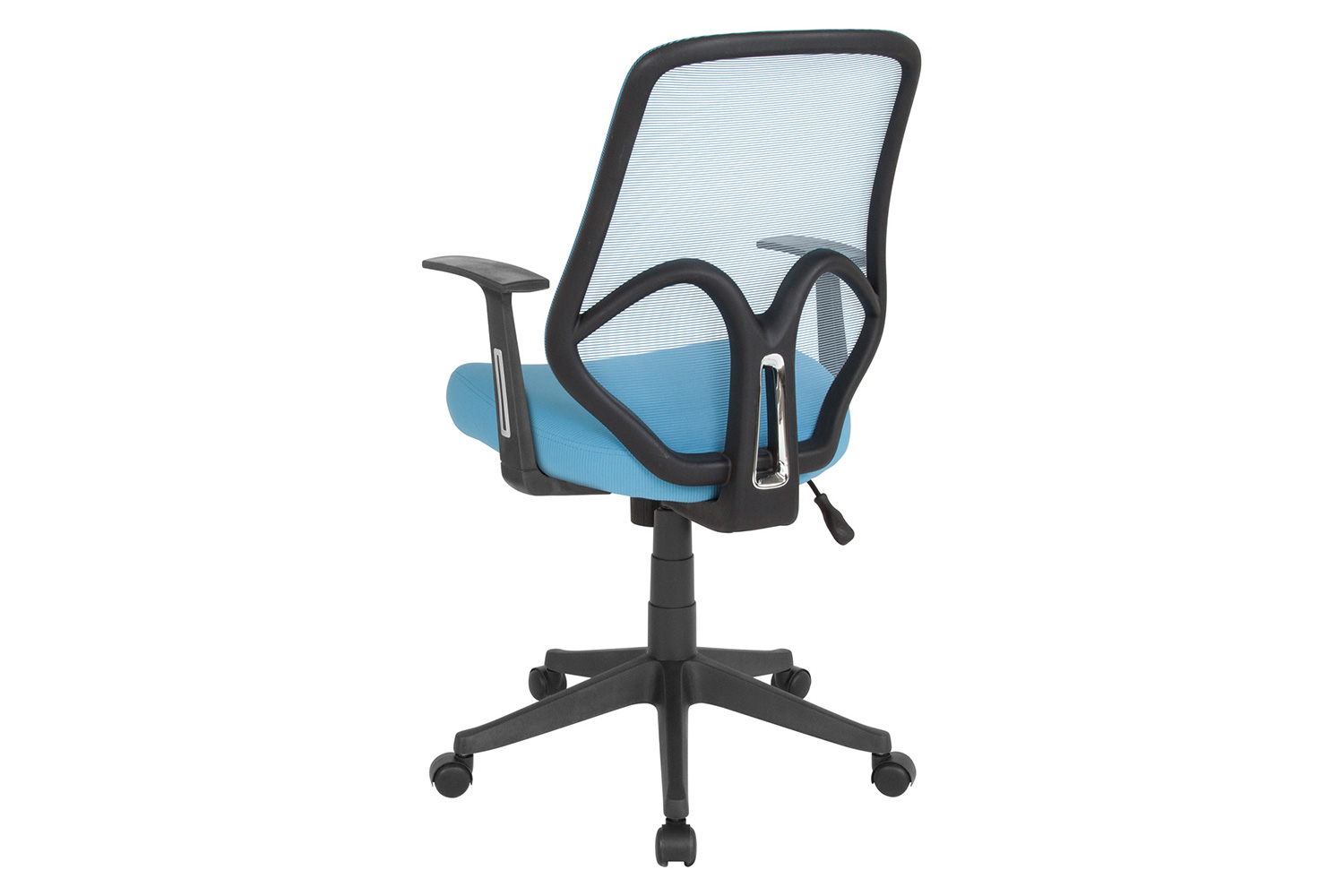 BLNK Salerno Series High-Back Black Mesh Office Chair - Light Blue, with Arms