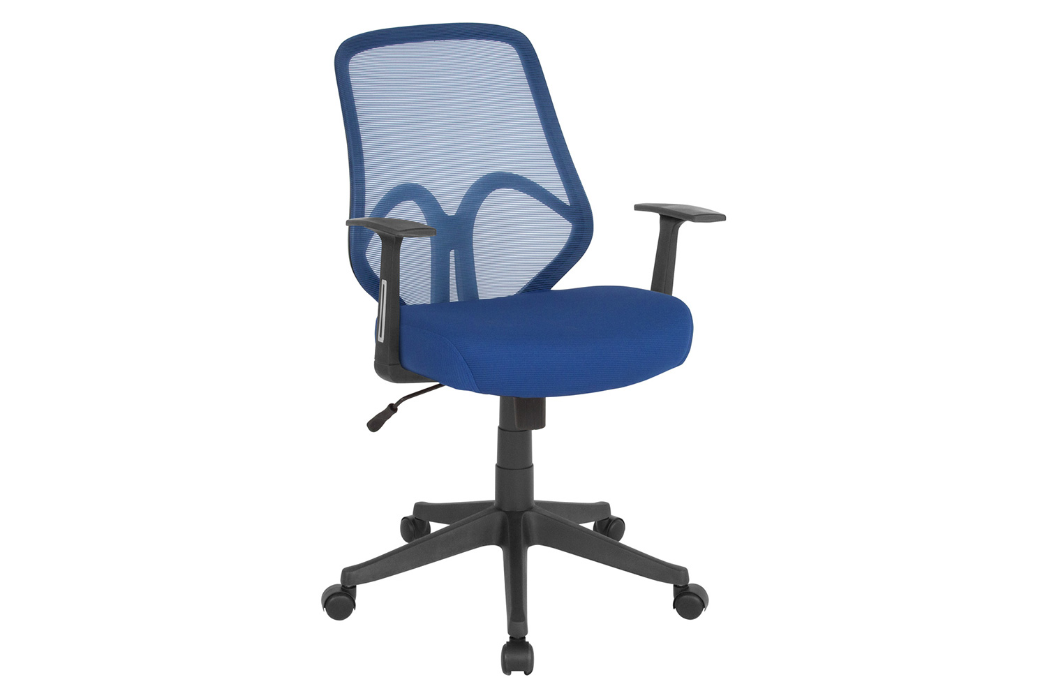 BLNK Salerno Series High-Back Black Mesh Office Chair - Navy, with Arms