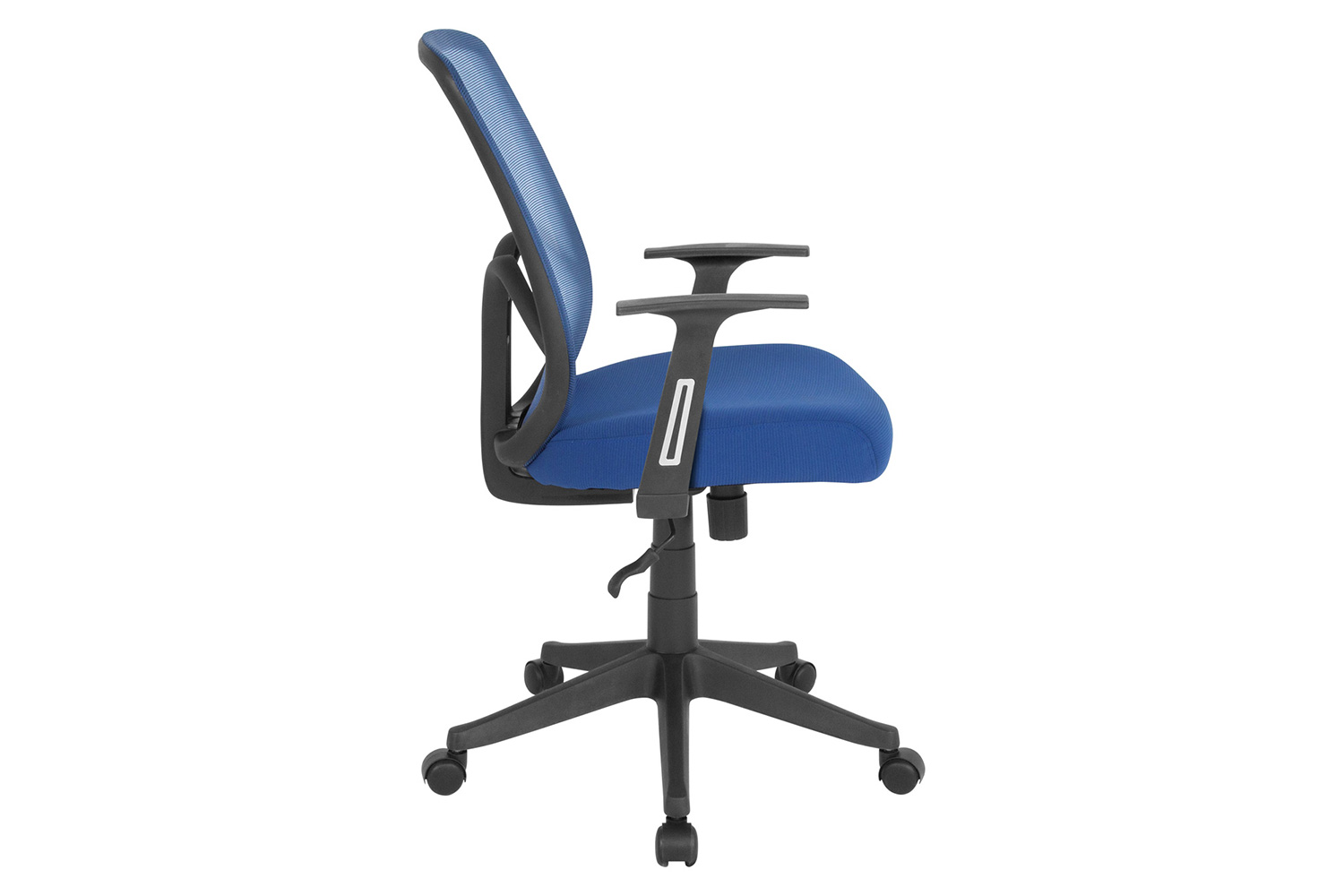 BLNK Salerno Series High-Back Black Mesh Office Chair - Navy, with Arms