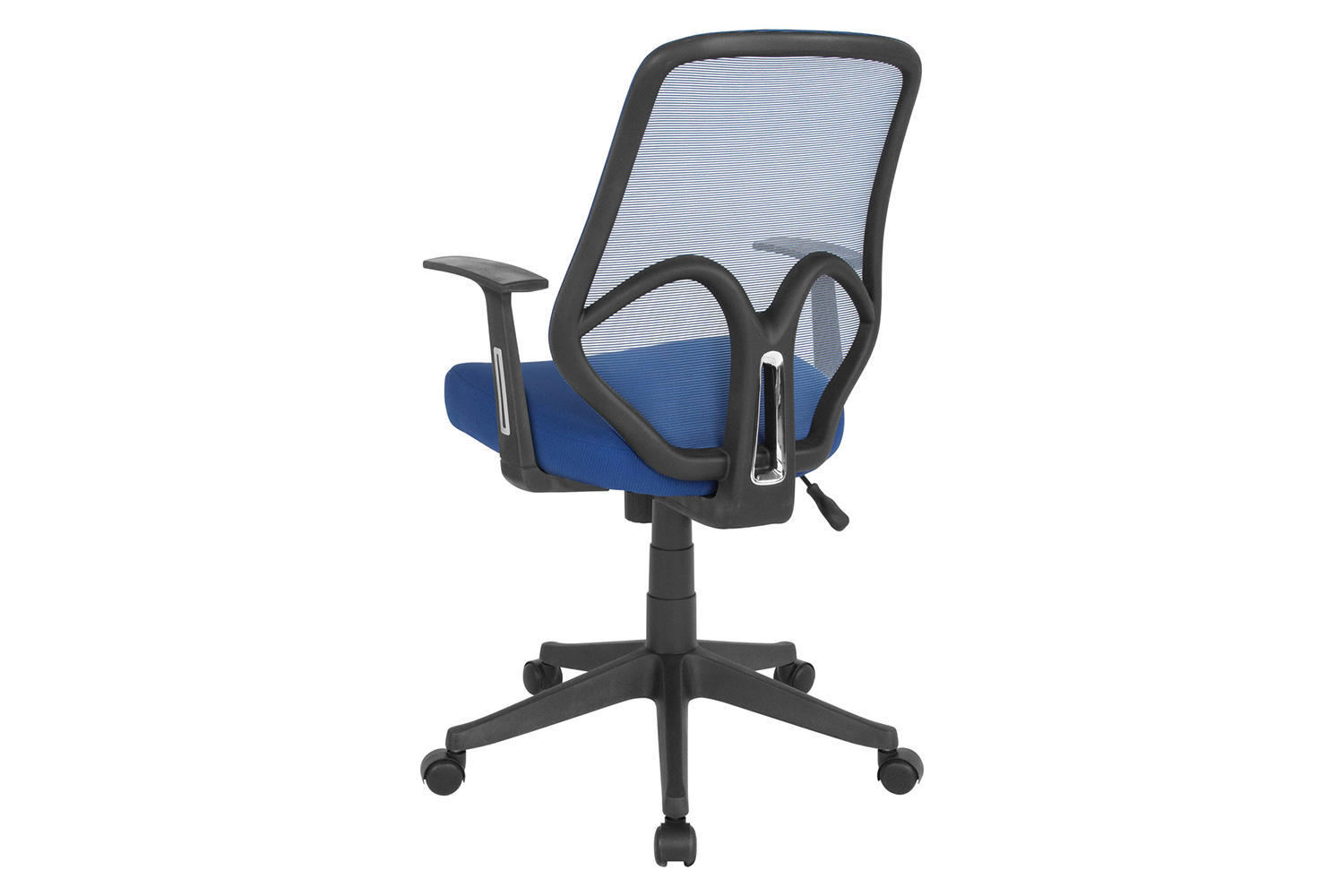 BLNK Salerno Series High-Back Black Mesh Office Chair - Navy, with Arms