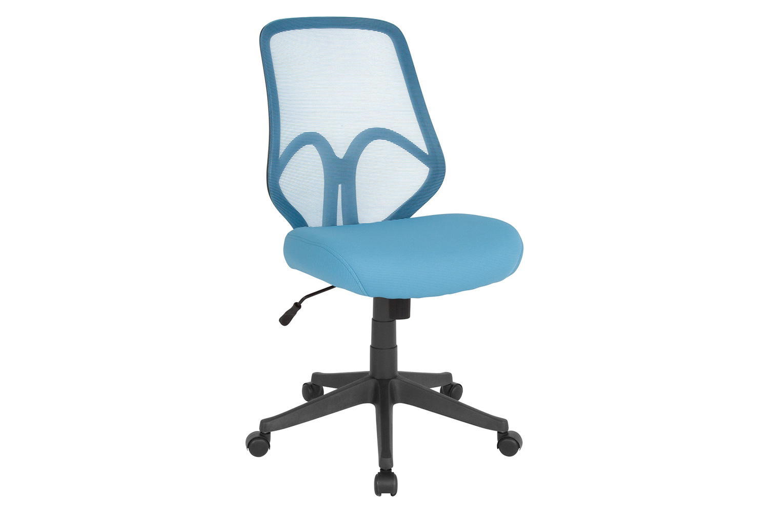 BLNK Salerno Series High-Back Black Mesh Office Chair - Light Blue