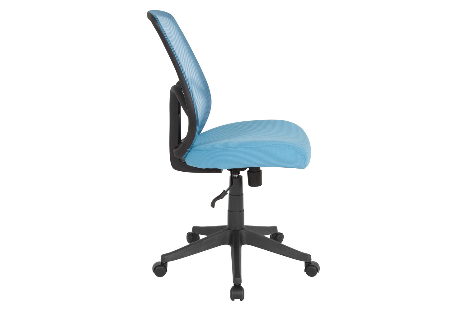 BLNK Salerno Series High-Back Black Mesh Office Chair - Light Blue